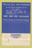 Matchbook Cover - US Army Fort Ord CA 40 Strike