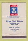 Matchbook Cover - Army Recruiting Edwin Knisley Chillicothe Waverly OH 40 Strike