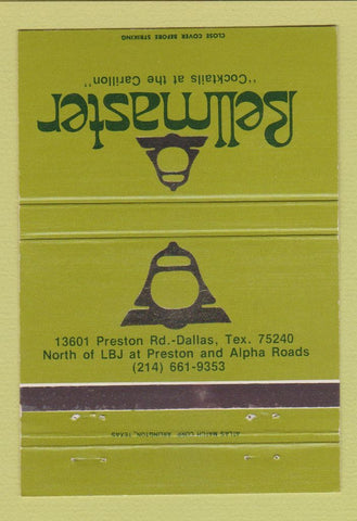 Matchbook Cover - Bellmaster Cocktails Dallas TX 40 Strike