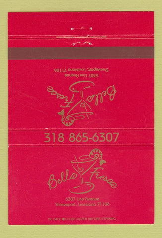 Matchbook Cover - Bella Fresco Shreveport LA 40 Strike