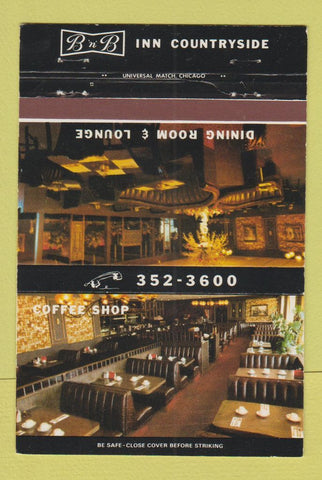 Matchbook Cover - B n B Inn Countryside IL  40 Strike