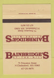 Matchbook Cover - Bainbridge's at the Mill North Chelmsford MA 40 Strike
