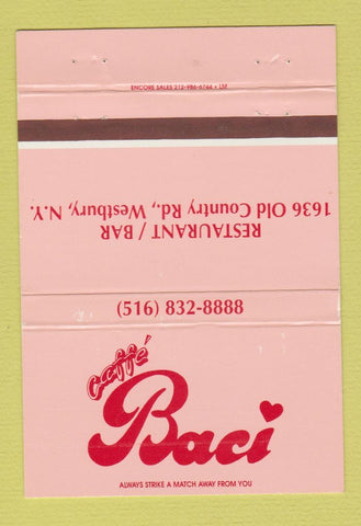 Matchbook Cover - Caffe Baci Westbury NY 40 Strike