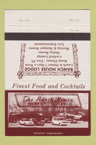 Matchbook Cover - Ranch House Lodge Bureau IL 40 Strike