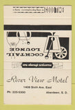 Matchbook Cover - River View Motel Aberdeen SD SAMPLE WEAR 40 Strike
