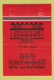 Matchbook Cover - Red Caboose Motel Restaurant Lancaster PA 40 Strike