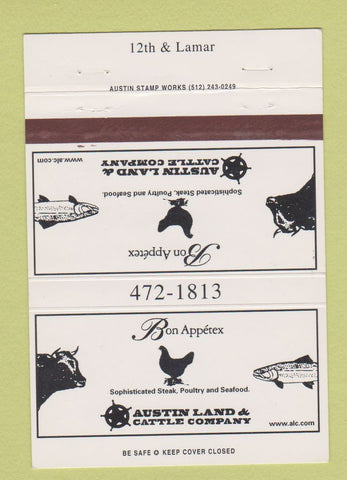 Matchbook Cover - Austin Land and Cattle Company TX? 40 Strike