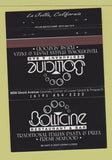 Matchbook Cover - Bollicine Restaurant Bar Pizza La Jolla CA BLACK 40 Strike