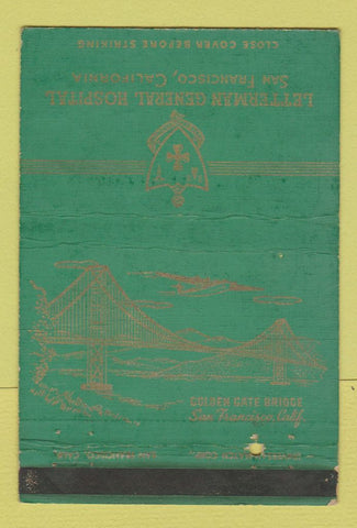 Matchbook Cover - Letterman Hospital San Francisco CA military WEAR 40 Strike