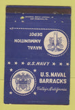 Matchbook Cover - US Naval Barracks Vallejo CA  WEAR 40 Strike