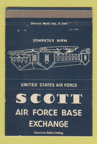 Matchbook Cover - Scott Air Force Base Exchange 40 Strike