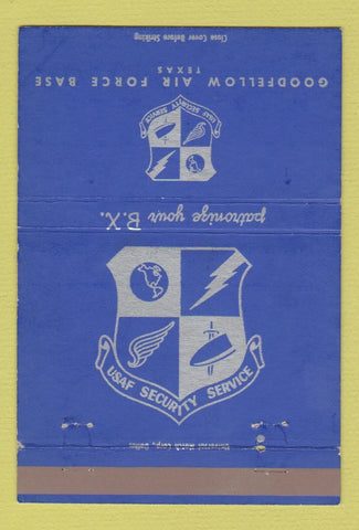 Matchbook Cover - Goodfellow Air Force Base Exchange TX 40 Strike