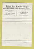 Matchbook Cover - Piano Bar El Rincon Alegre Spain Abierto 40 Strike