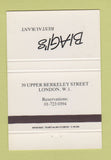 Matchbook Cover - Biagi's Restaurant London UK England 40 Strike