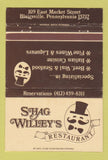 Matchbook Cover - Shag Willey's Restaurant Blairsville PA WEAR 40 Strike