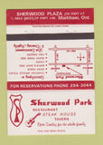 Matchbook Cover - Sherwood Park Restaurant Tavern Markham ON 40 Strike