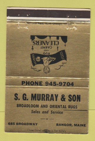 Matchbook Cover - SG Murray Rugs Bangor ME 40 Strike