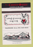 Matchbook Cover - Country Squire Restaurant  Oakville ON SAMPLE 40 Strike