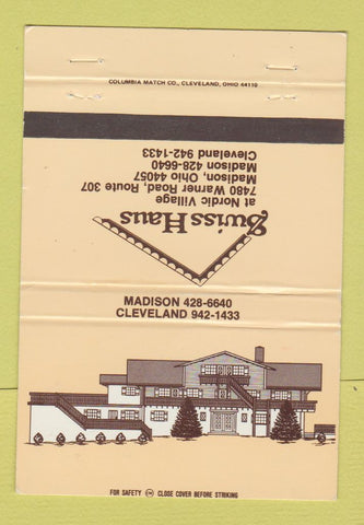 Matchbook Cover - Swiss Haus Madison OH 40 Strike