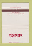 Matchbook Cover - Carne New York City 40 Strike