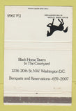 Matchbook Cover - Black Horse Tavern Washington DC 40 Strike