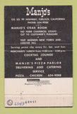 Matchbook Cover - Manjo's Restaurant Turlock CA 40 Strike