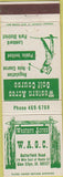Matchbook Cover - Wester Acres Golf Course Glen Ellyn IL WEAR
