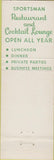 Matchbook Cover - Sportsman Golf Course country Club Northbrook IL