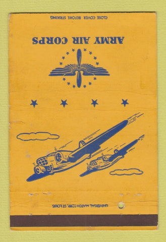 Matchbook Cover - Army Air Corps 40 Strike
