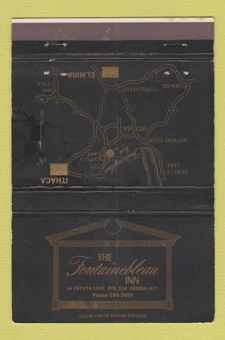 Matchbook Cover - Fontainebleau Inn Odessa NY WORN 40 Strike