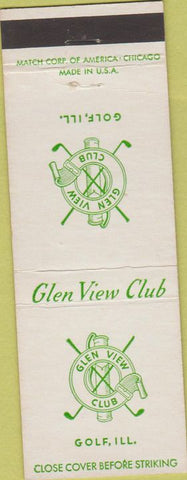 Matchbook Cover - Glen View Club Golf IL