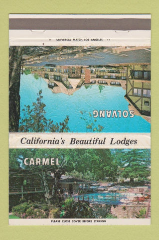 Matchbook Cover - Carmel Solvang CA Svendsgaard Lodges 40 Strike