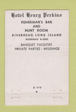 Matchbook Cover - Hotel Henry Perkins Riverhead LI NY 40 Stick