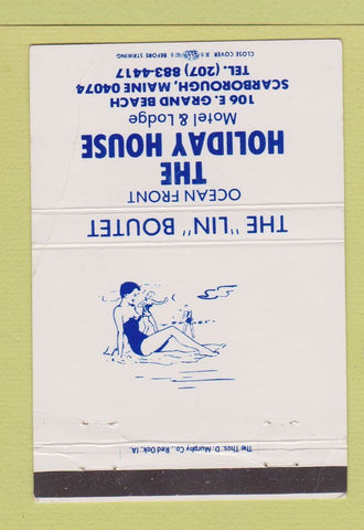 Matchbook Cover - Holiday House Scarborough ME girlie WEAR 40 Strike