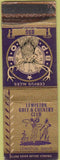 Matchbook Cover - Lewiston Elks Club Golf ID WORN