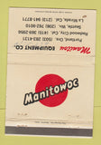Matchbook Cover - Manitou Equipment Manitowoc Portland OR Seattle WA 40 Strike
