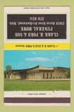 Matchbook Cover - Clark Ford Funeral Home Rockwood MI 40 Strike