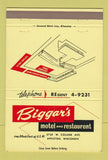 Matchbook Cover - Biggar's Motel Restaurant Appleton WI 40 Strike