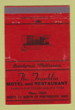Matchbook Cover - Franklin Motel Restaurant Portsmouth OH 40 Strike