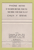 Matchbook Cover - Paraiso Restaurant Acapulco Mexico WEAR 40 Strike