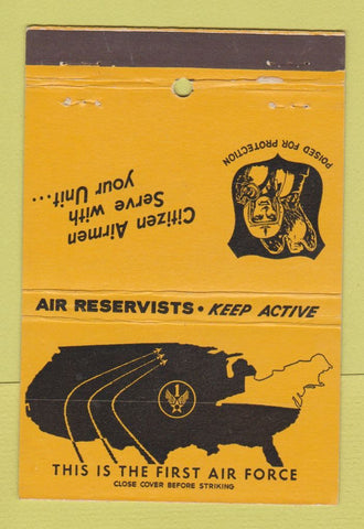 Matchbook Cover - First Air Force Reserve  40 Strike