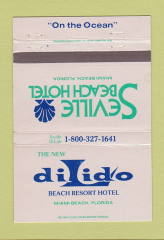 Matchbook Cover - Seville Beach Hotel Miami Beach FL Di Lido #2 40 Strike