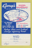 Matchbook Cover - George's Motel Restaurant Panacea FL 40 Strike