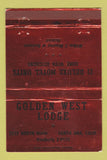 Matchbook Cover - Golden West Lodge Santa Ana CA 40 Strike
