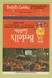 Matchbook Cover - Bedell's Candlelite Restaurant Tonawanda NY CREASES 40 Strike