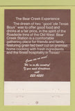 Matchbook Cover - Bear Creek Station Cockrell Hill TX 40 Strike