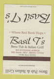 Matchbook Cover - Basil T's Italian Grill Red Bank NJ 40 Strike