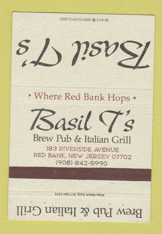 Matchbook Cover - Basil T's Italian Grill Red Bank NJ 40 Strike