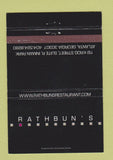 Matchbook Cover - Rathbun's Restaurant Atlanta GA 40 Strike