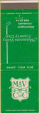 Matchbook Cover - Minnesota Valley Country Club Bloomington MN